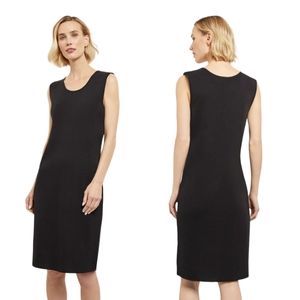 Exclusively Misook Sleeveless Sheath Knit Dress, Black